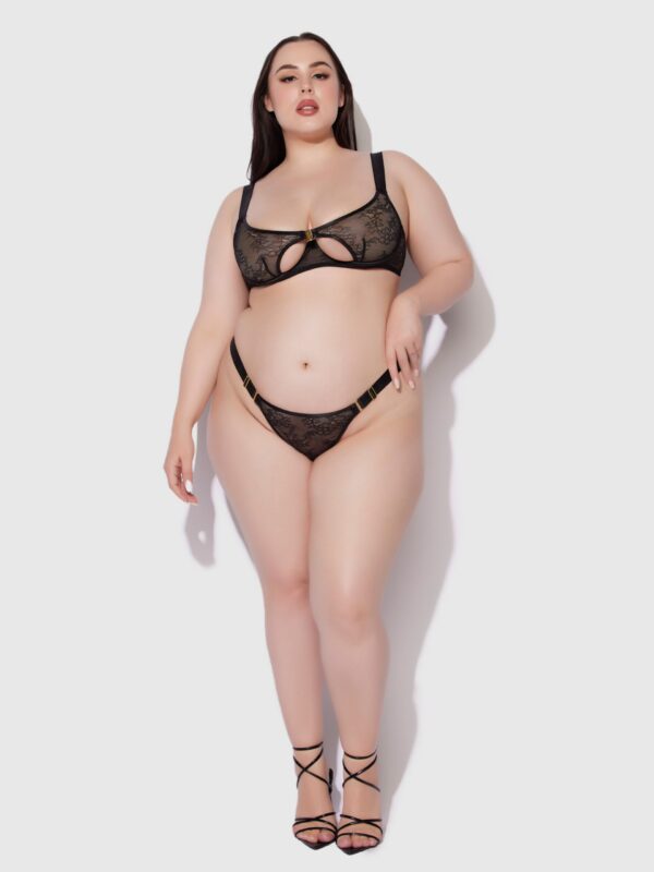 Pia Lace Elastic Side Thong - Image 8