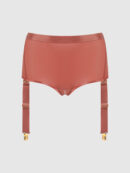 Pia Mesh Cutout & High-Waist Garter Panty