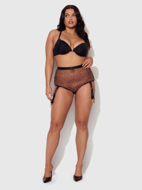 Pia Mesh Cutout & High-Waist Garter Panty - Image 5