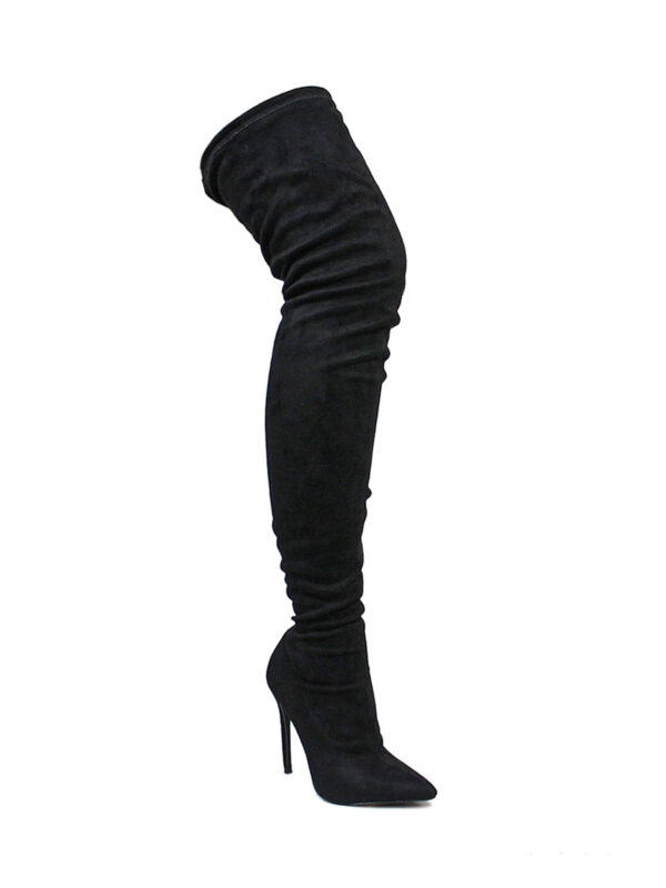 Gisele Stretchy Overknee Heeled Boots - Image 2