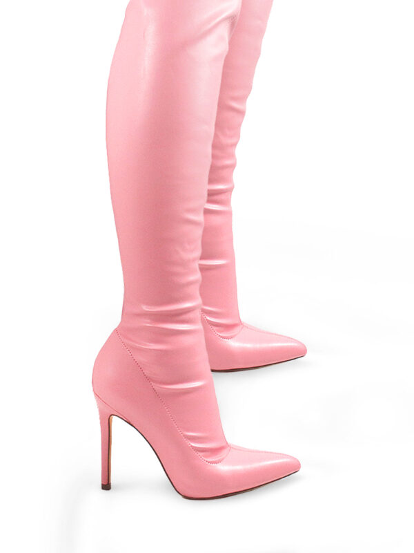Gisele Stretchy Overknee Heeled Boots - Image 6