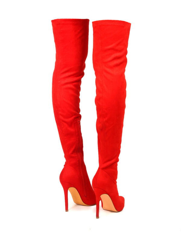 Gisele Stretchy Overknee Heeled Boots - Image 2