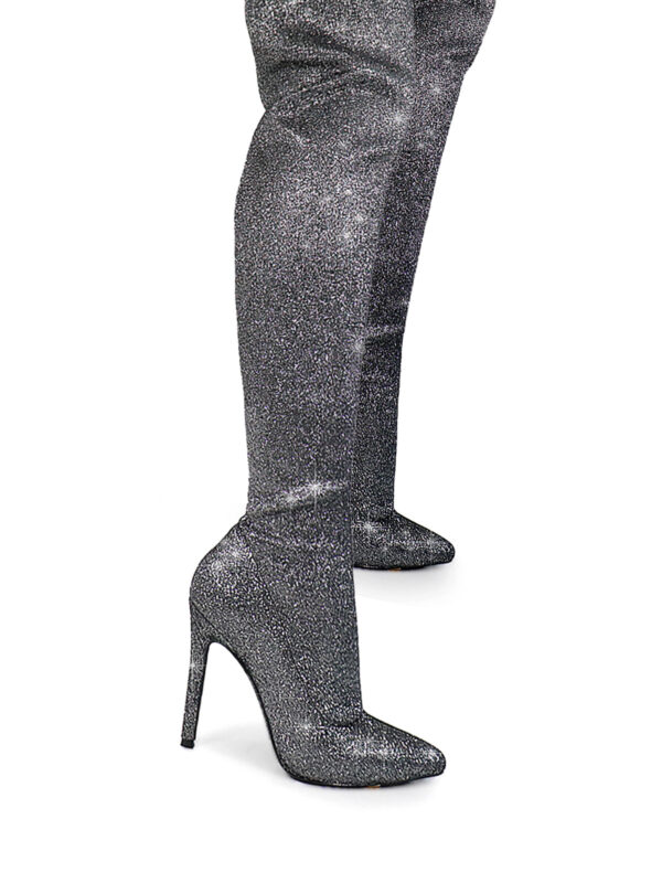 Gisele Stretchy Overknee Heeled Boots - Image 5