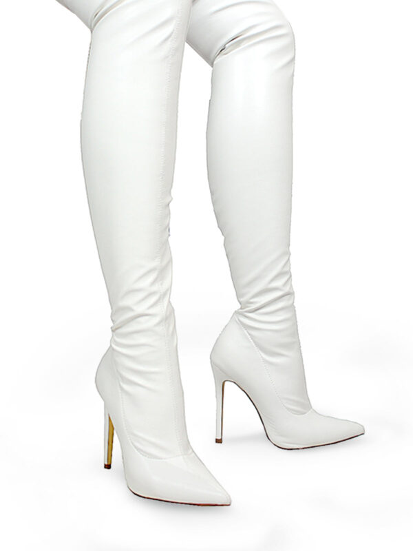 Gisele Stretchy Overknee Heeled Boots - Image 4