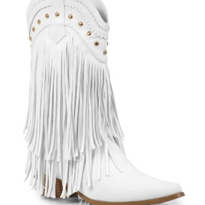 Lizzy Stud Fringe Bootie