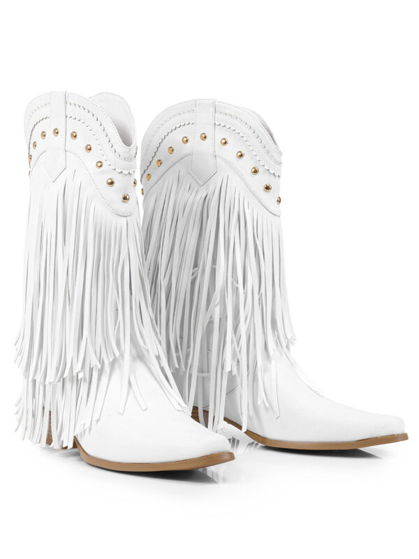 Lizzy Stud Fringe Bootie - Image 4