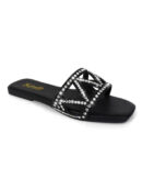 Lucy Rhinestone Flat Sandal