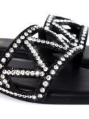 Lucy Rhinestone Flat Sandal
