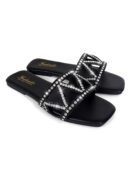 Lucy Rhinestone Flat Sandal