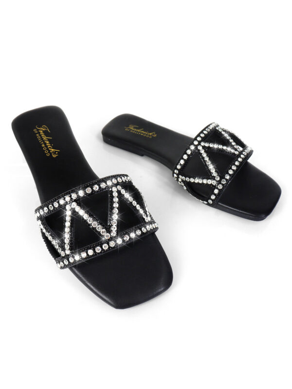 Lucy Rhinestone Flat Sandal - Image 4