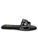 Lucy Rhinestone Flat Sandal