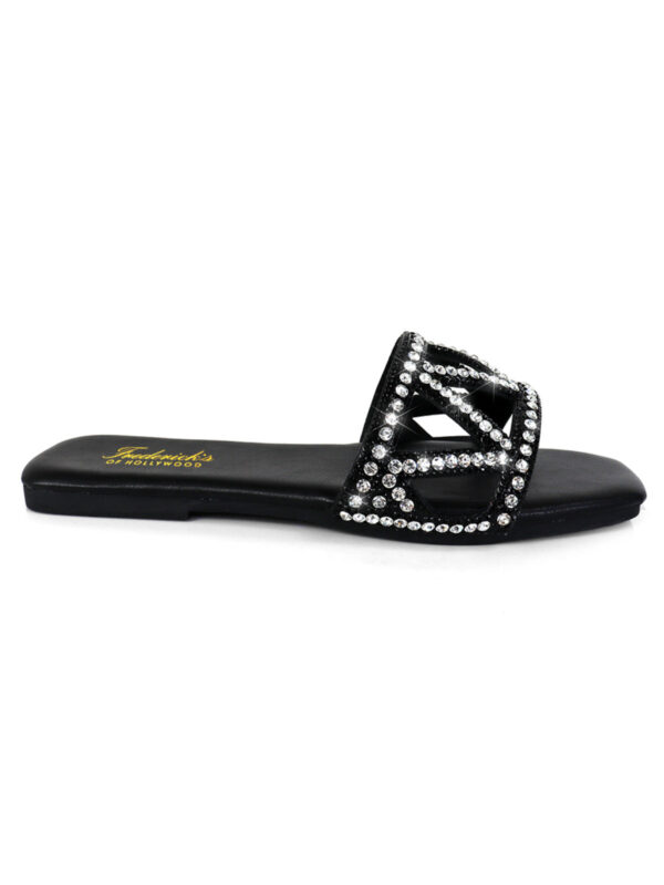 Lucy Rhinestone Flat Sandal - Image 5