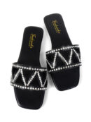 Lucy Rhinestone Flat Sandal