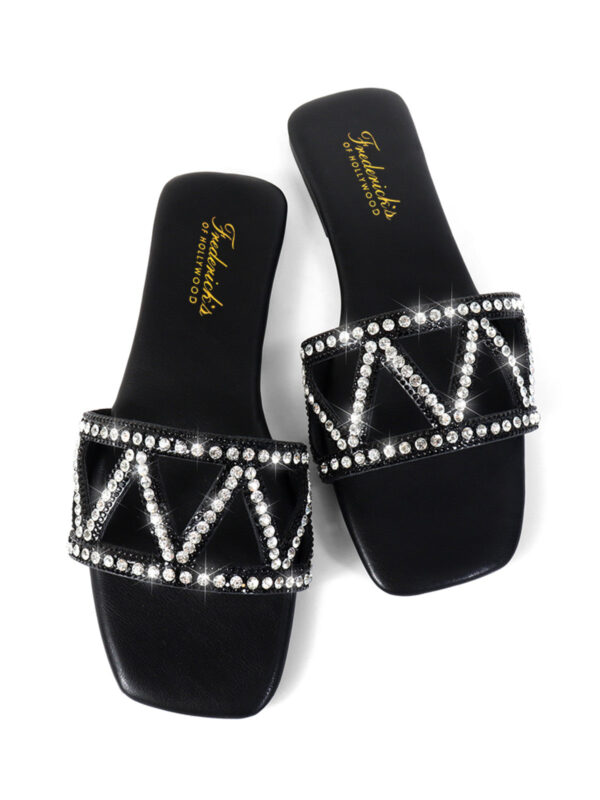 Lucy Rhinestone Flat Sandal - Image 6