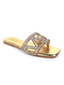Lucy Rhinestone Flat Sandal