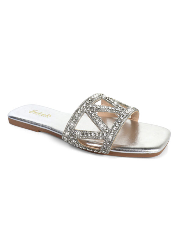 Lucy Rhinestone Flat Sandal - Image 2