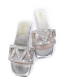 Lucy Rhinestone Flat Sandal