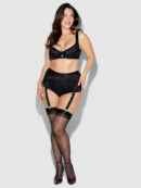 Pia Mesh Cutout & High-Waist Garter Panty
